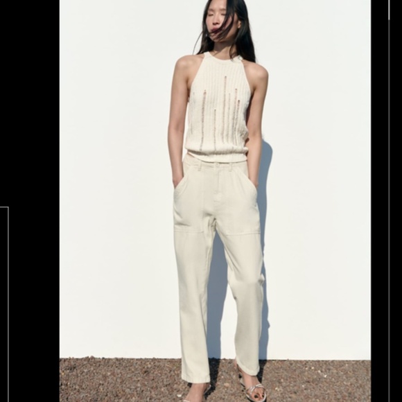 COTTON PANTS WITH POCKETS - Picture 1 of 5